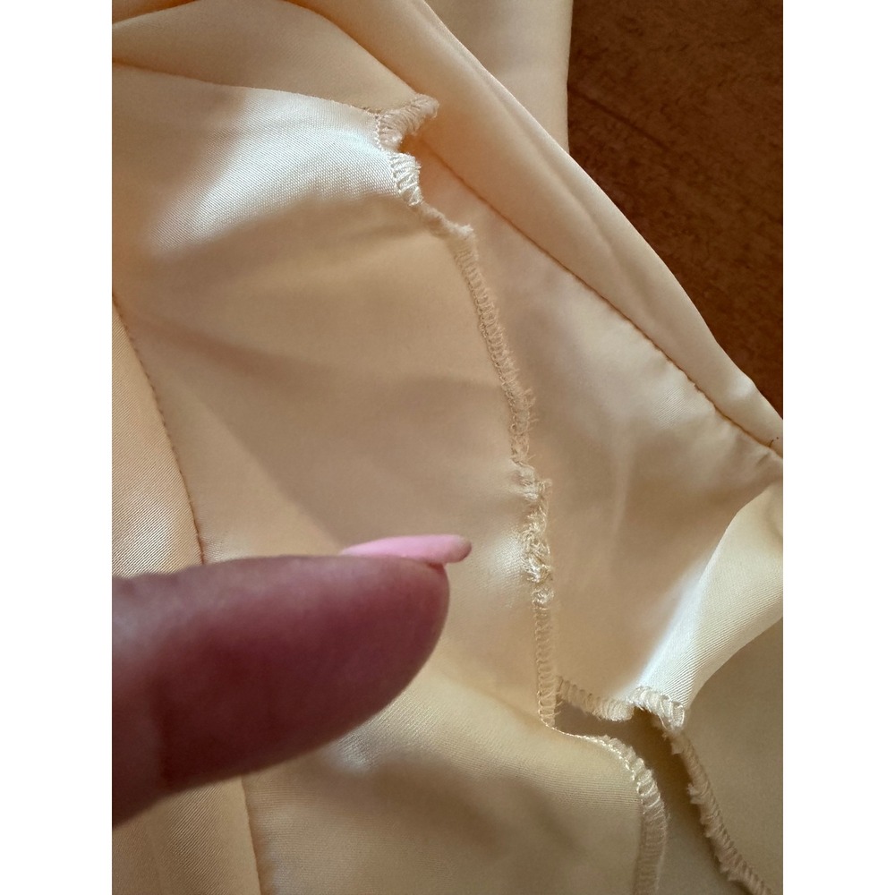 Petal & Pup Women One Shoulder Ruffle Maxi Dress Yellow Floral Rosette Size L - Picture 7 of 13